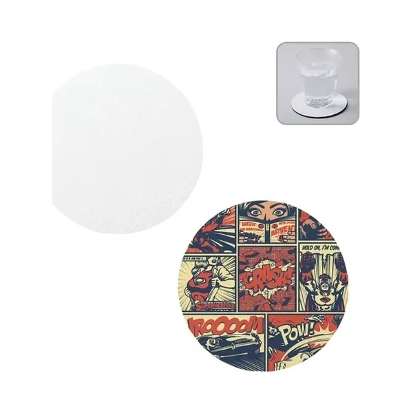 MARKLESS STYLE TS-1808 ソフトコースターラウンドホワイトの商品画像