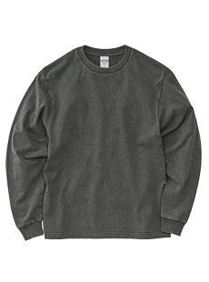 6.2オンスオープンエンドフェードウォッシュロングスリーブ Tシャツ（2.1インチリブ）
